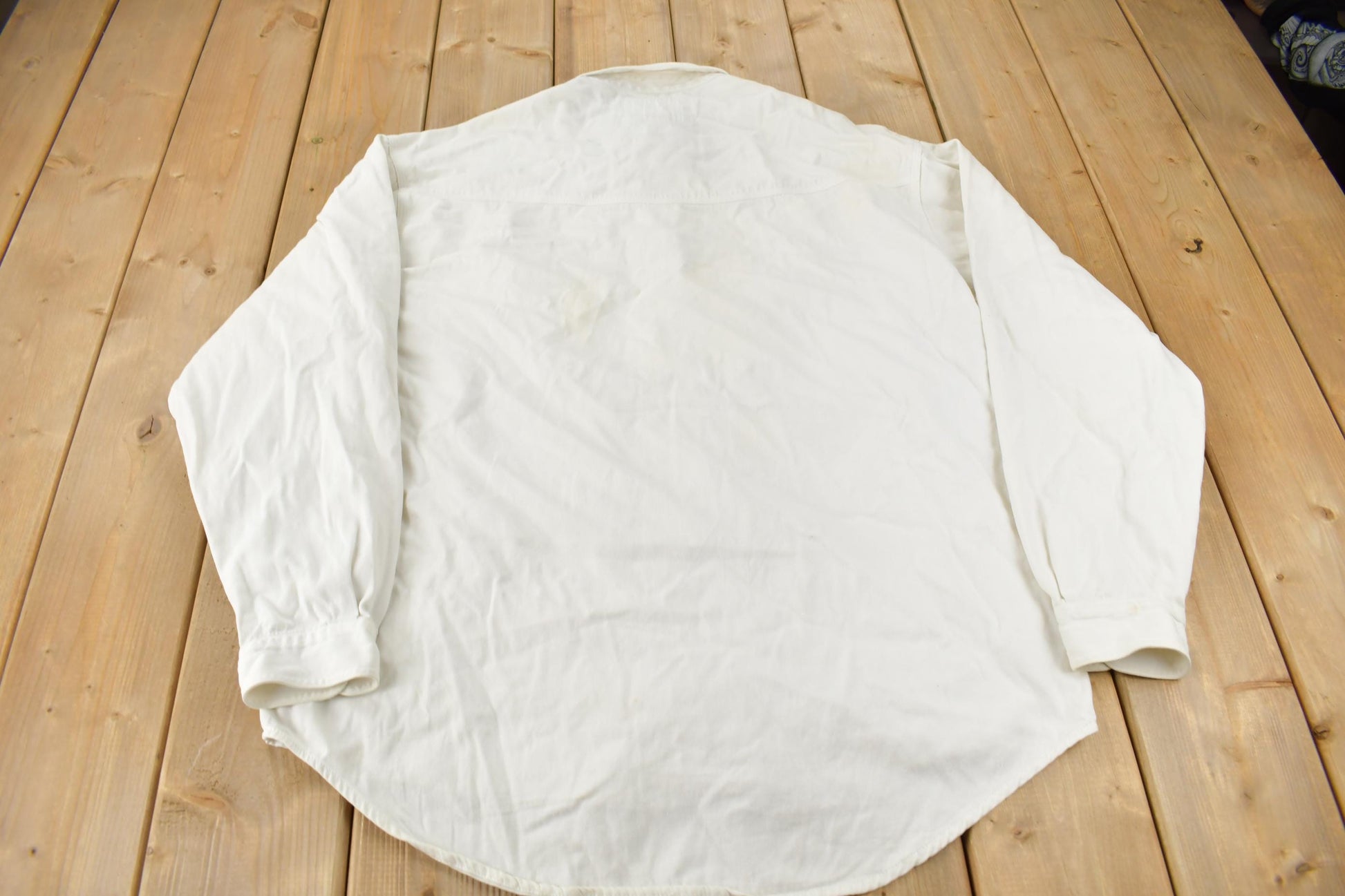 Vintage 1990s Levi's Red Tab White Button Up Flannel Shirt Size L