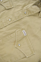 Vintage 1980s Carhartt Beige Snap Button Up Shirt