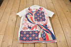 Vintage 1970s All Over Abstract Pattern Short Sleeve Button Up Shirt
