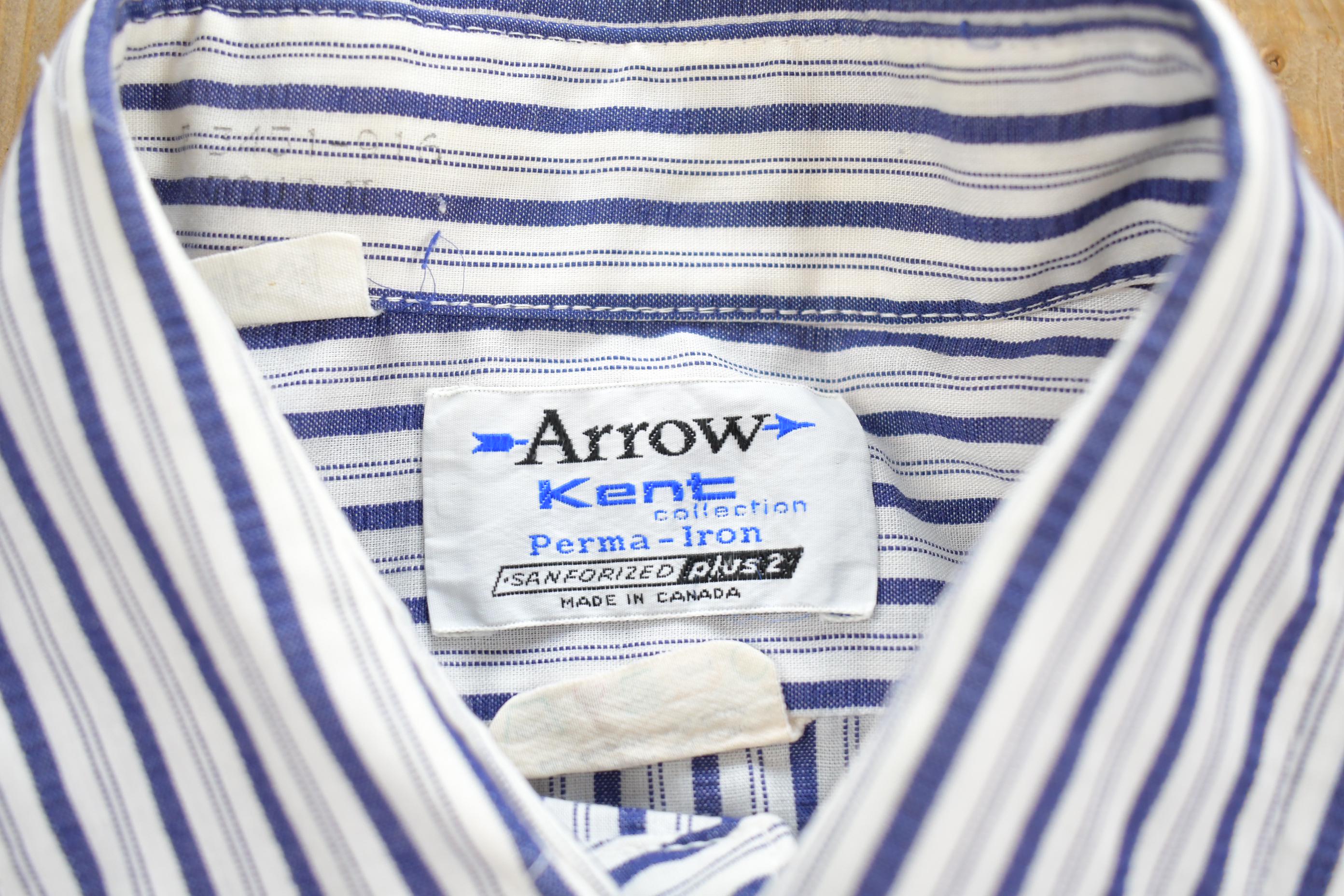 Vintage 1970s Arrow Kent Striped Button Up Shirt