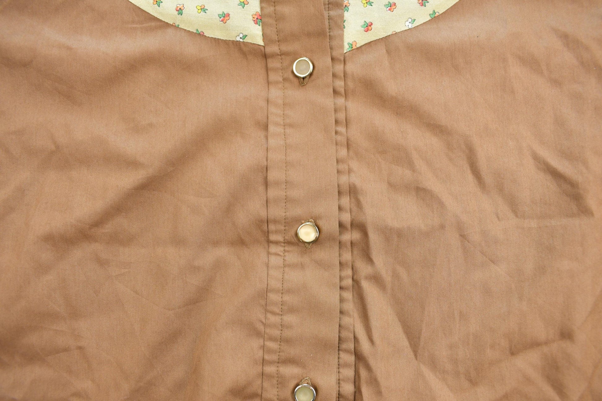 Vintage 1970s Blank Western Style Button Up Shirt