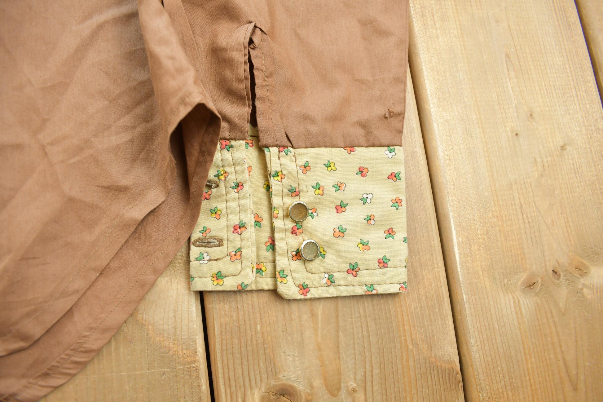 Vintage 1970s Blank Western Style Button Up Shirt