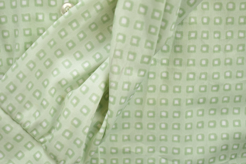 Vintage 1960s KORET Of California Square Pattern Button Up Long Sleeve Shirt