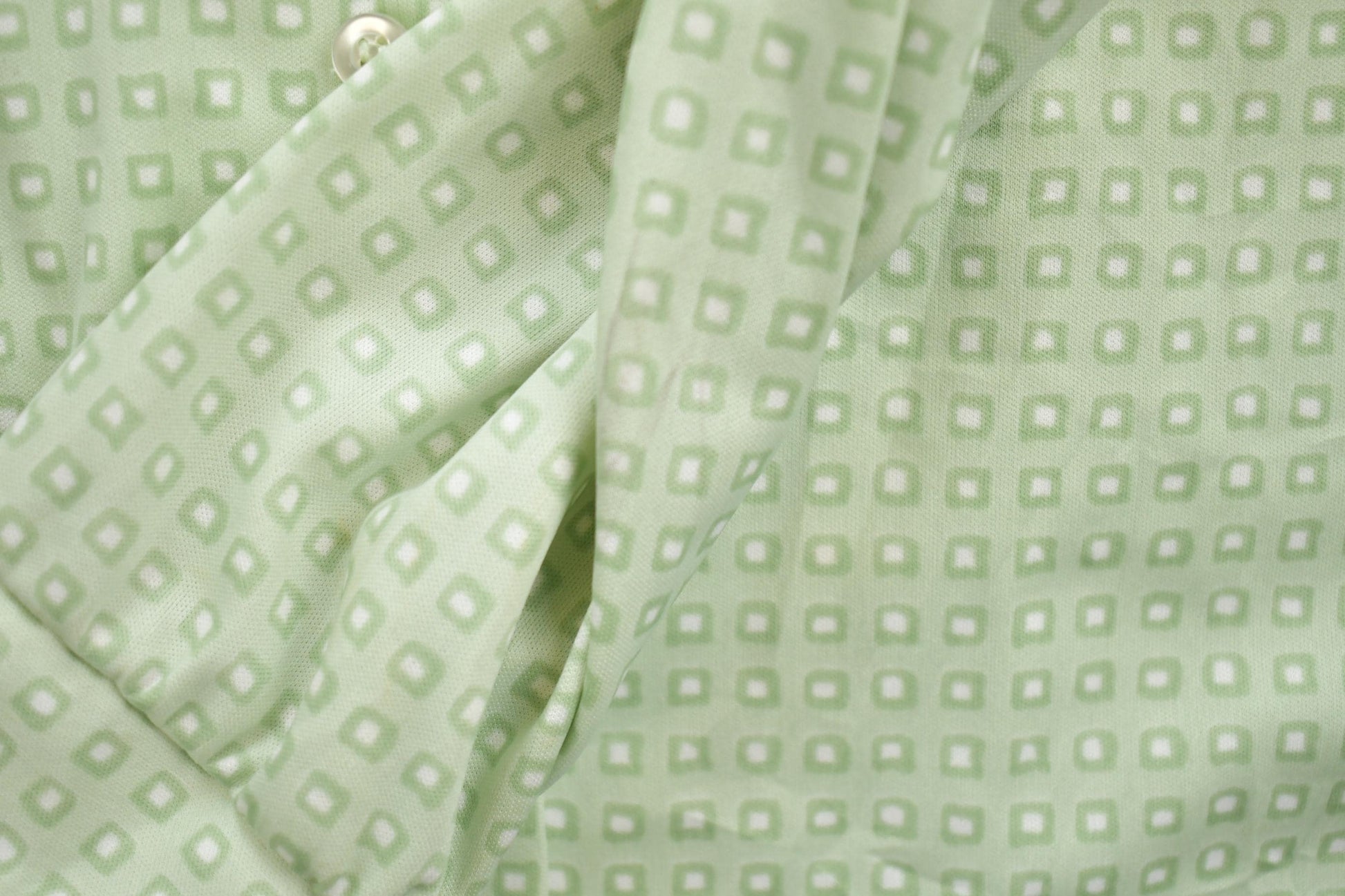 Vintage 1960s KORET Of California Square Pattern Button Up Long Sleeve Shirt