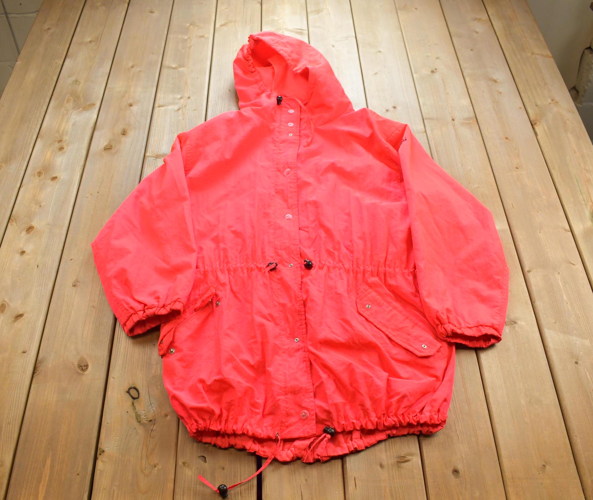 Vintage 1990s Obermeyer Womens Fluorescent Sport Rain Jacket