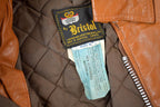 Vintage 1970s Golden Crown By Bristol Burnt Orange Leather Coat
