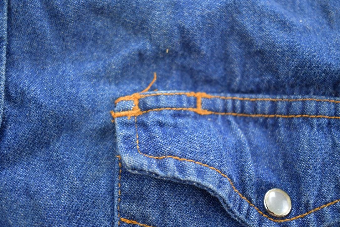 Vintage 1970s Big Mac Work Wear Jean Long Sleeve