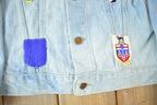 Vintage 1970s Canadian Souvenir Patch Work Jean Jacket Size XS
