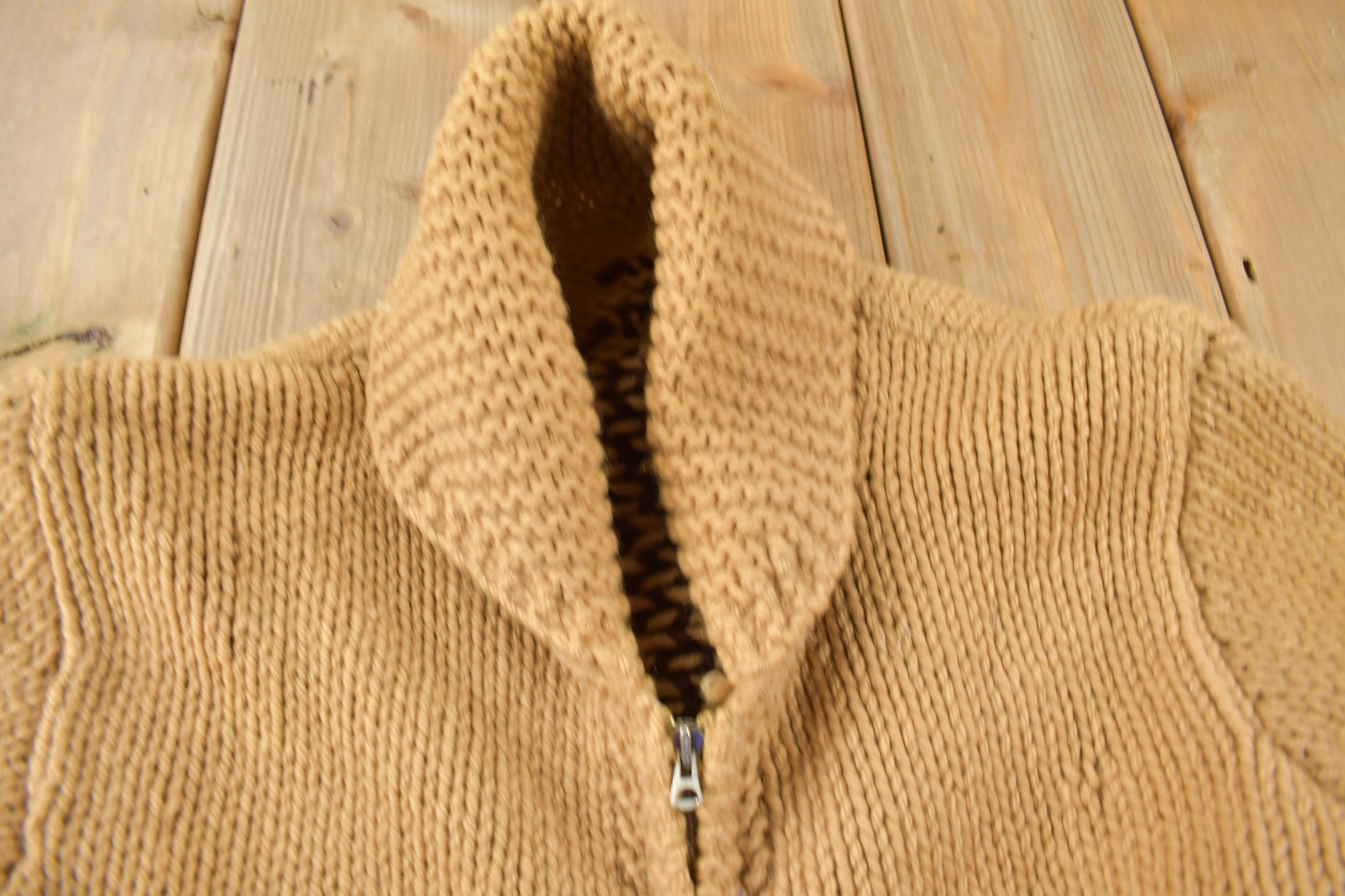 Vintage 1940s Hand-Knit Duck Hunting Cowichan Sweater