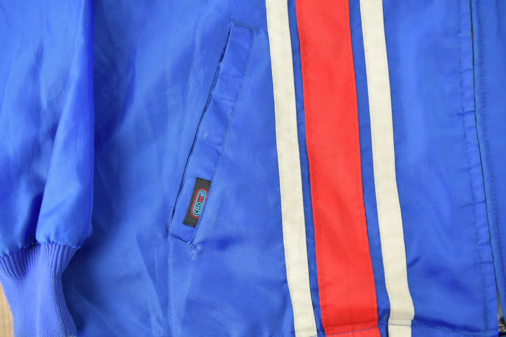 Vintage 1970s Crown Striped Windbreaker Jacket Size XXL Made In USA