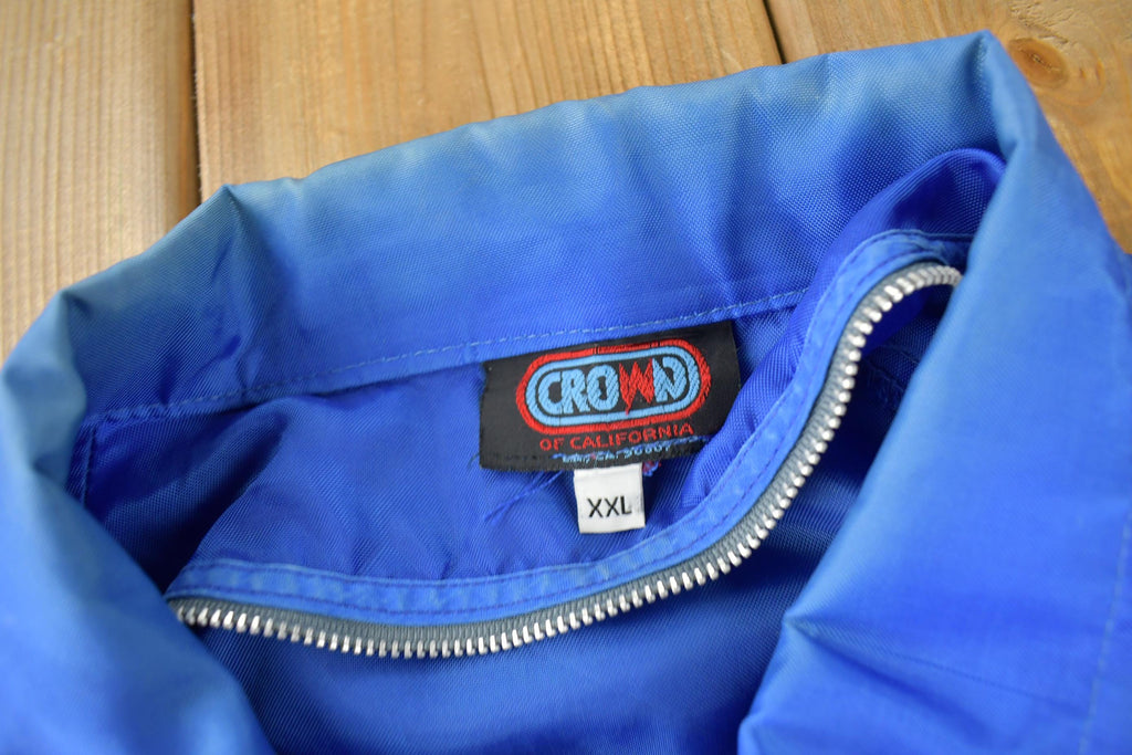 Vintage 1970s Crown Striped Windbreaker Jacket Size XXL Made In USA