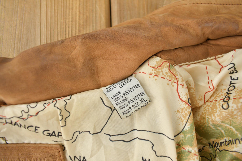 Vintage 1990s Marlboro Adventure Team Brown SuedeJacket