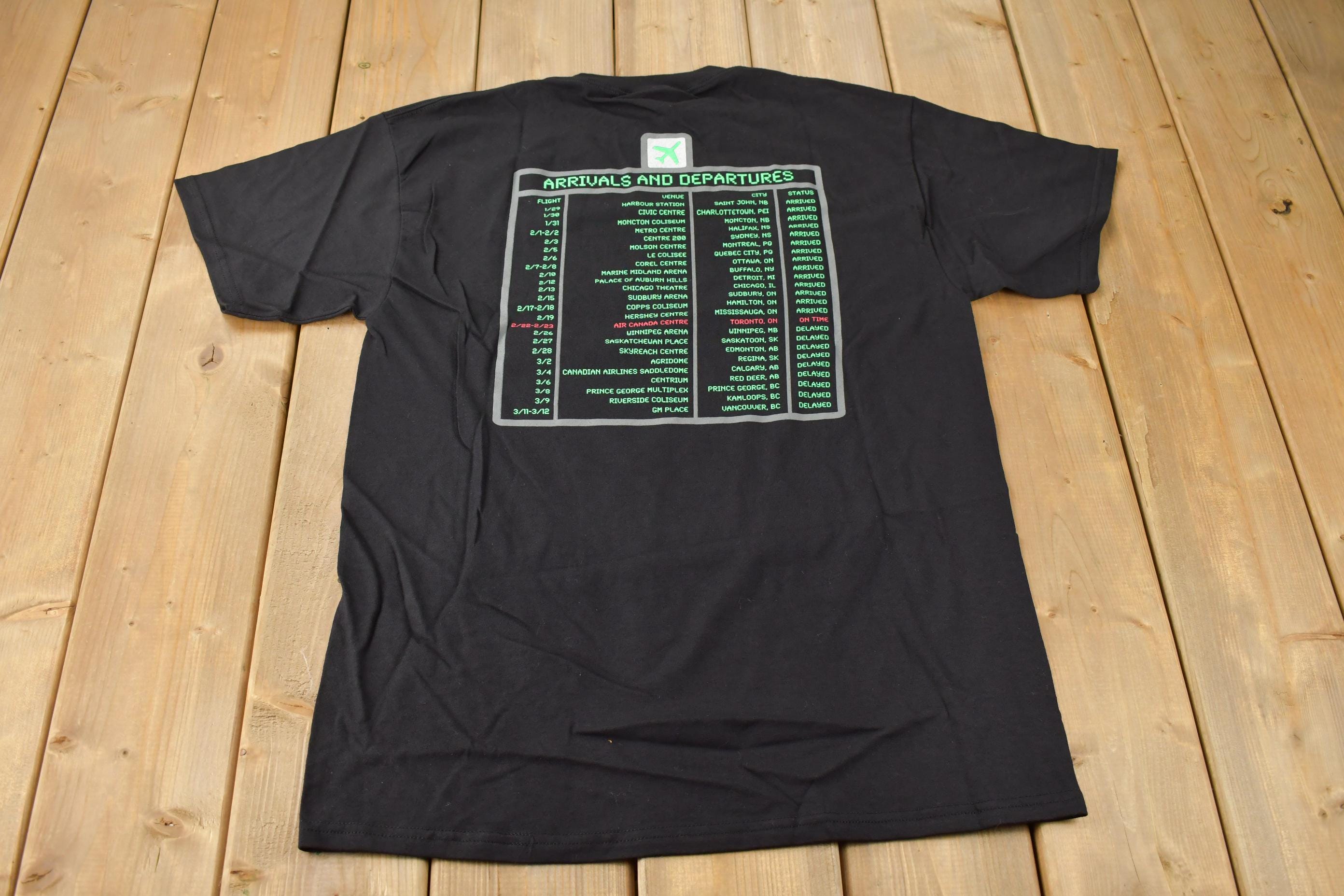 Vintage 1999 Deadstock The Tragically Hip Terror Tales From The Hip Tour Graphic Band Tee Size Large