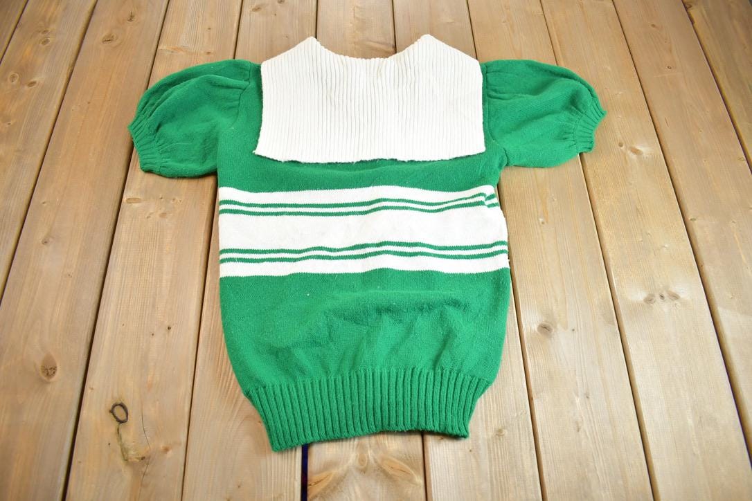 Vintage 1960s Caped Cheerleader Uniform Knit Sweater