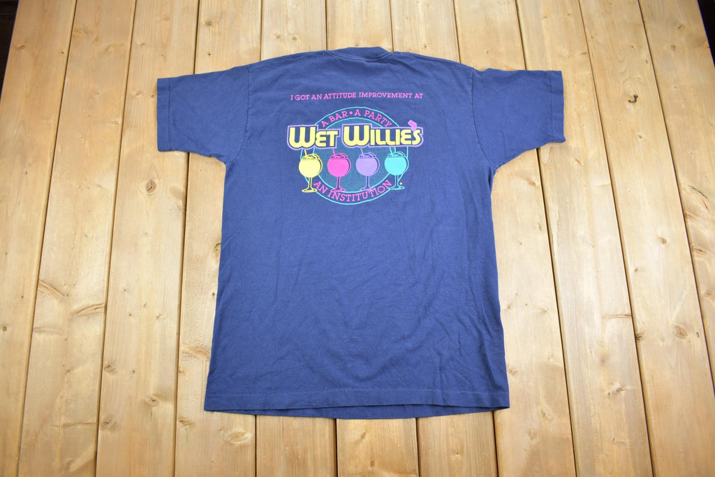 Vintage 1990s "I Got An Attitude Improvement At Wet Willies" Bar T Shirt