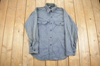 Vintage 1980s Woolrich Simple Sun Kissed Long Sleeved Button Up Shirt