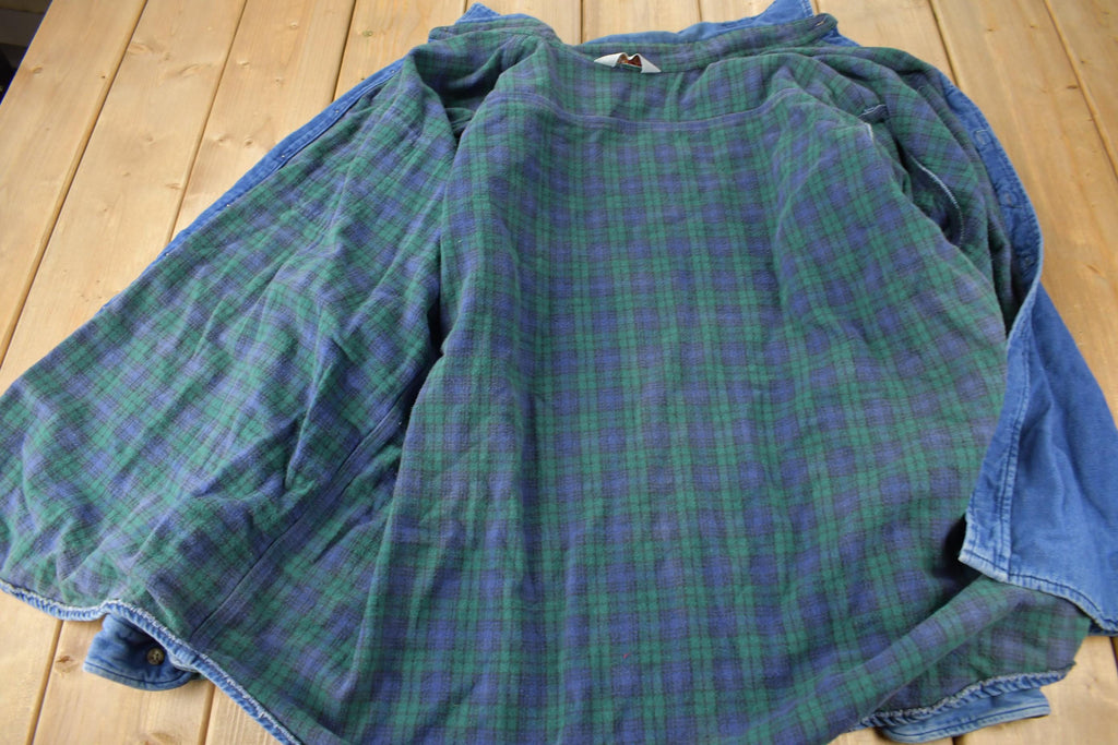 Vintage 1980s Plaid Lined Carhartt Rugged Outdoors Button Up Shirt