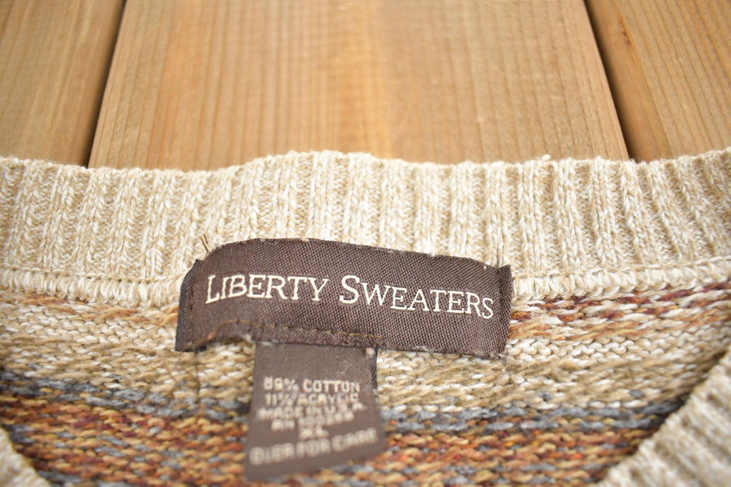 Vintage 1990s Liberty Sweaters Knit Crewneck Sweater Made In USA