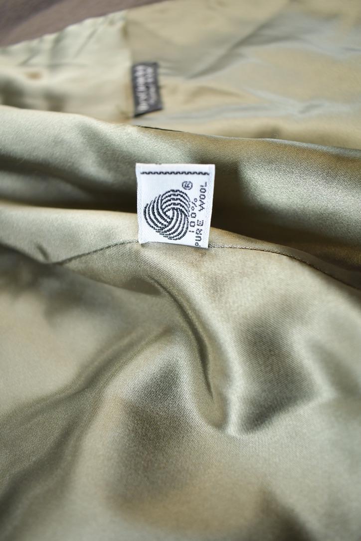 Vintage 1970s 100% Wool Button Up Over Coat Made In USA