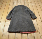 Vintage 1970s Arlette 100% Wool Button Up Over Coat Made In USA