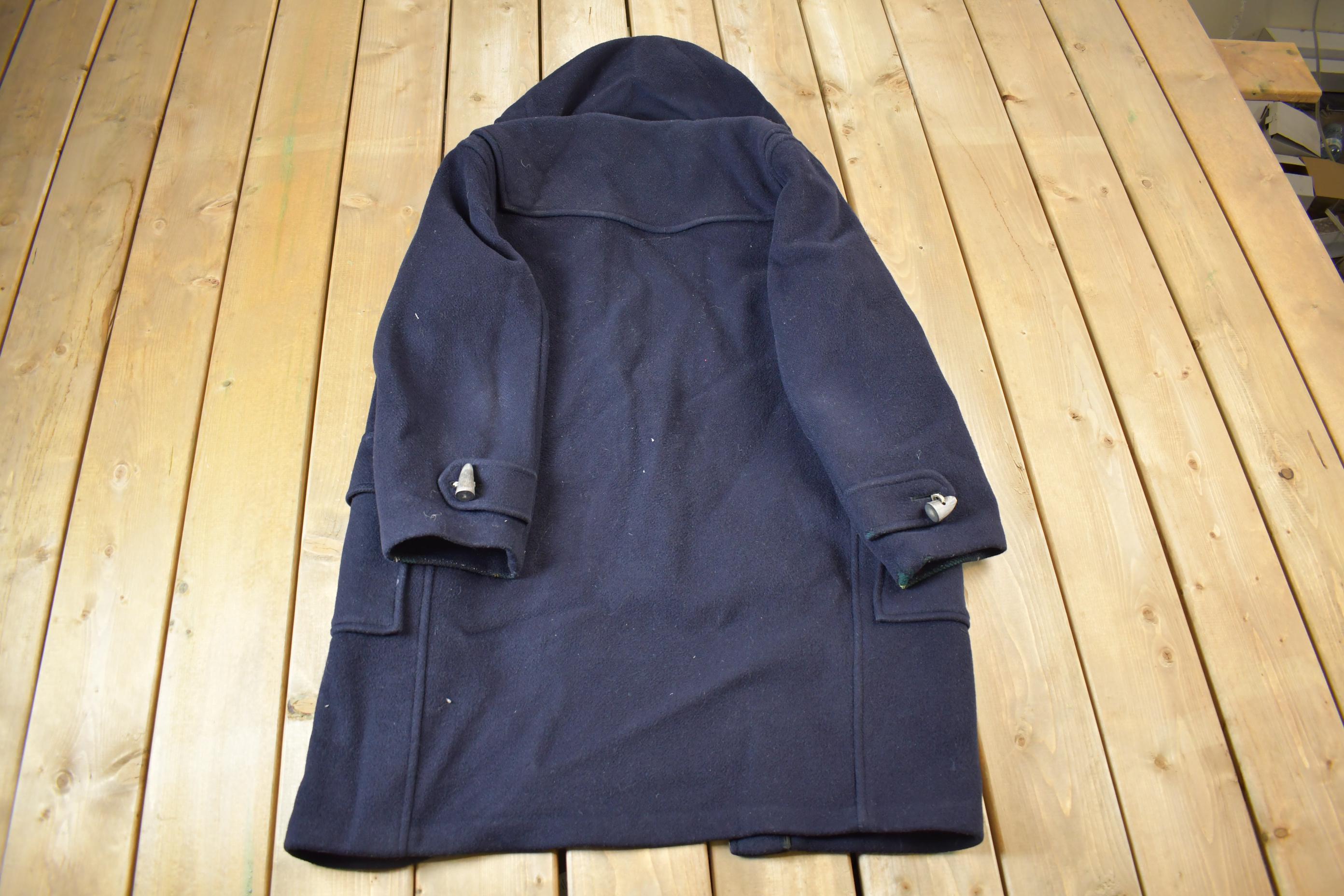 Vintage 1990s 100% Wool Gloverall Duffle Coat Made In England - Medium