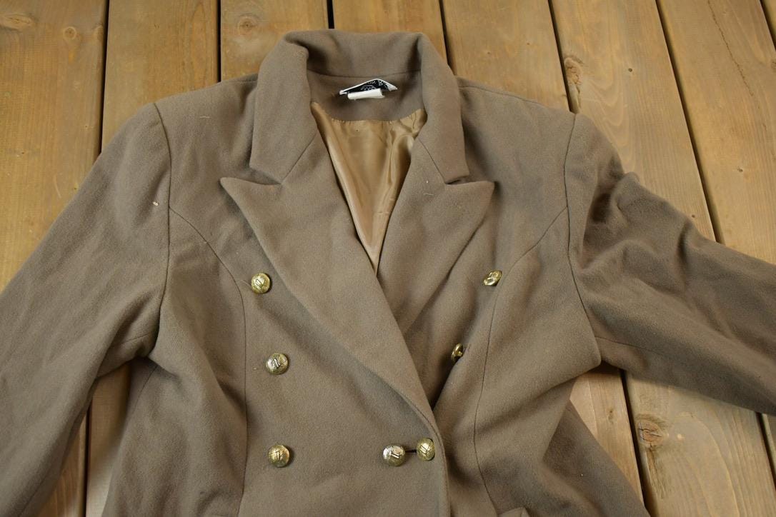 Vintage 1970s Hampton Row Double Breasted Wool Jacket Made In Canada
