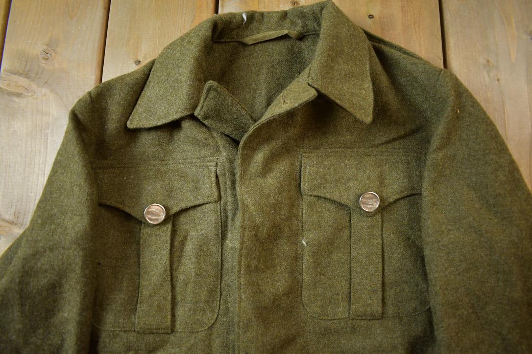 Vintage 1955 US Military Battle Dress Button Up Jacket
