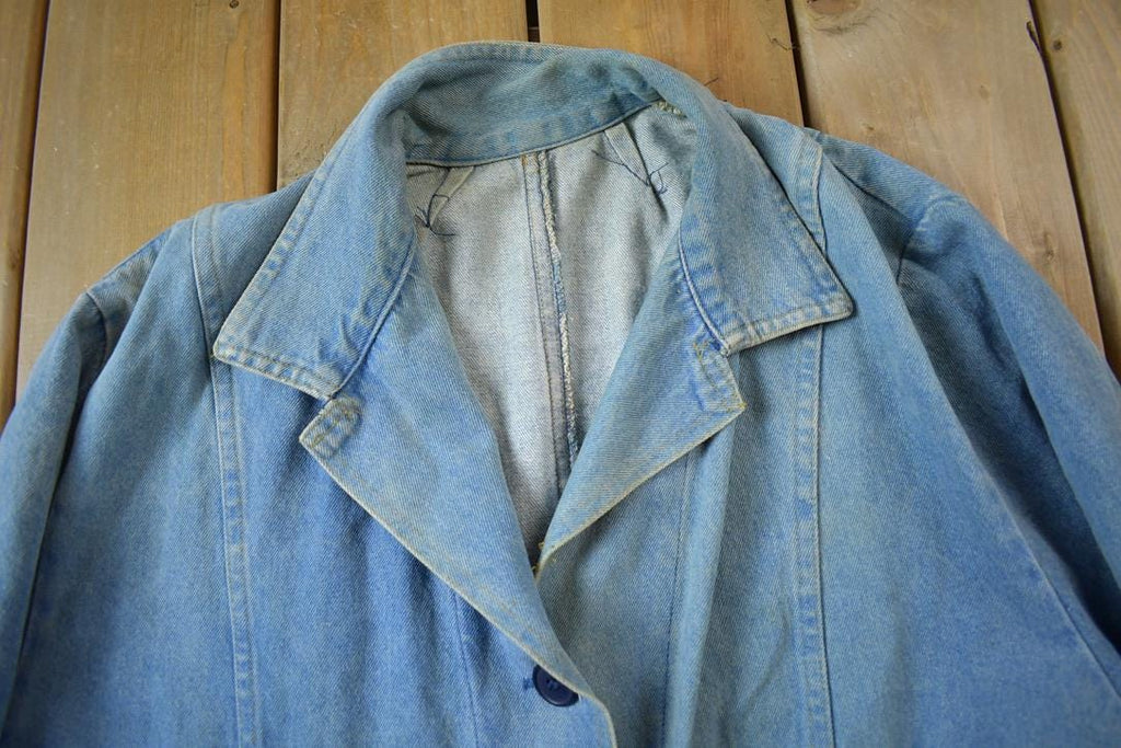 Vintage 1970s Hovis Denim Duster Jacket Made In USA