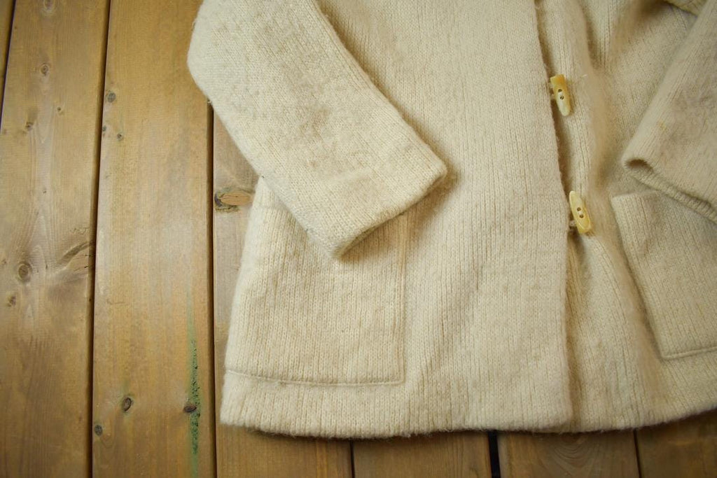 Vintage 1970s Hilda LTD 100% Wool Toggle Closure Jacket Made In Iceland