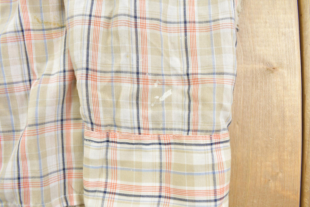 Vintage 1980s Wrangler Cowboy Plaid Button Up Shirt