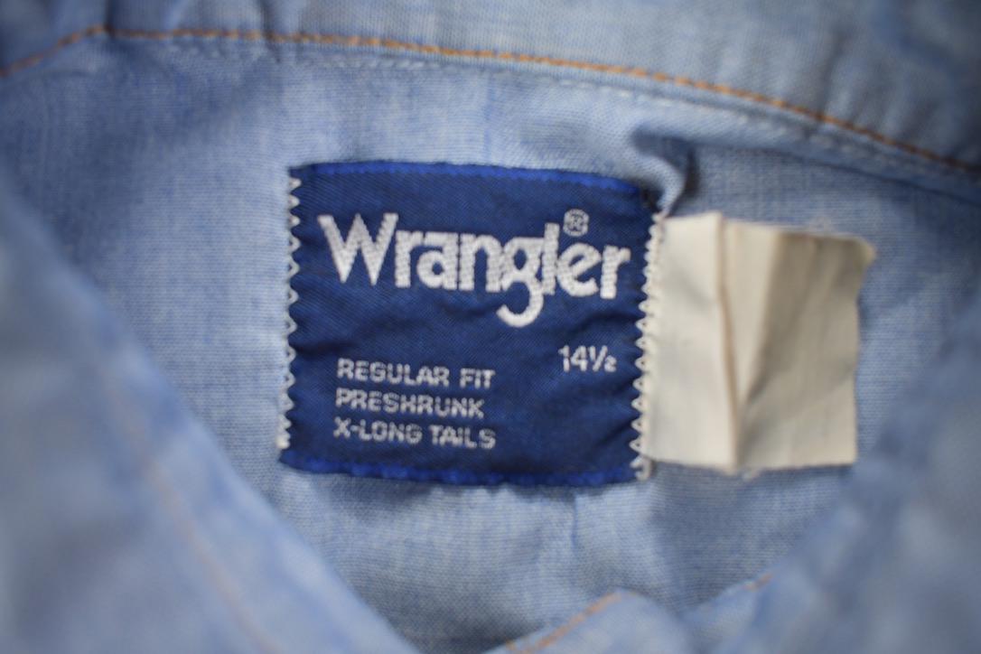 Vintage 1980s Wrangler Jean Button Up Shirt