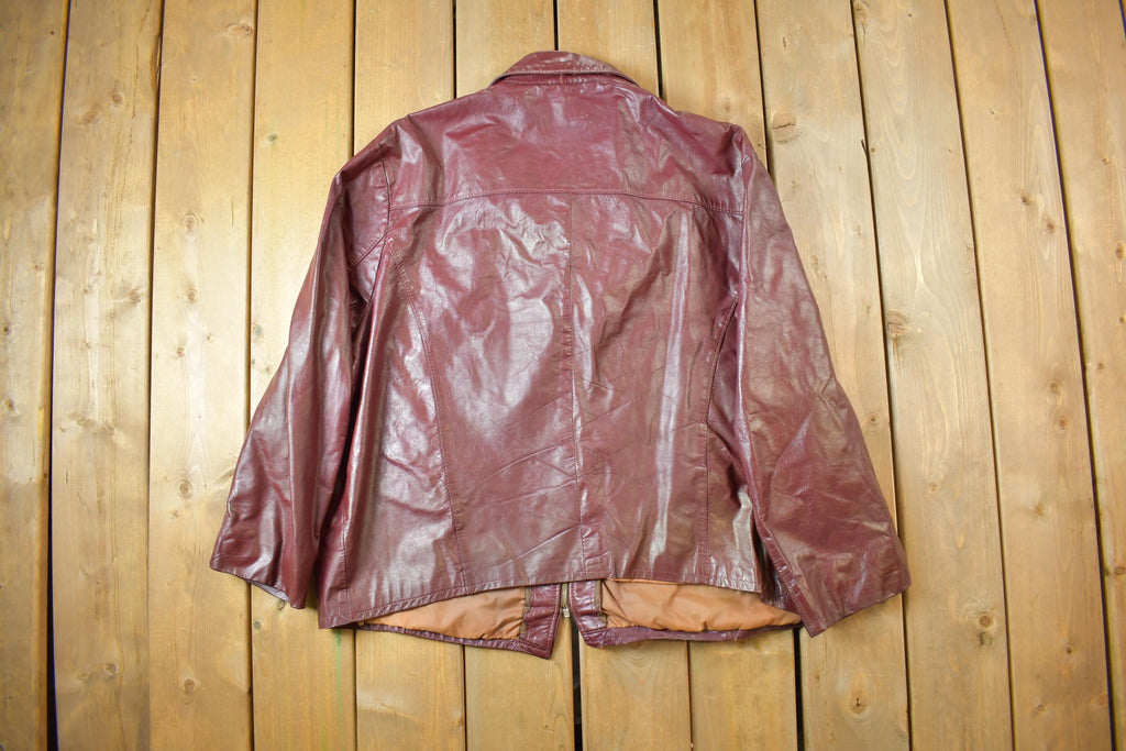 Vintage 1960s Jean Pierre Faded Leather Jacket Made In Argentina