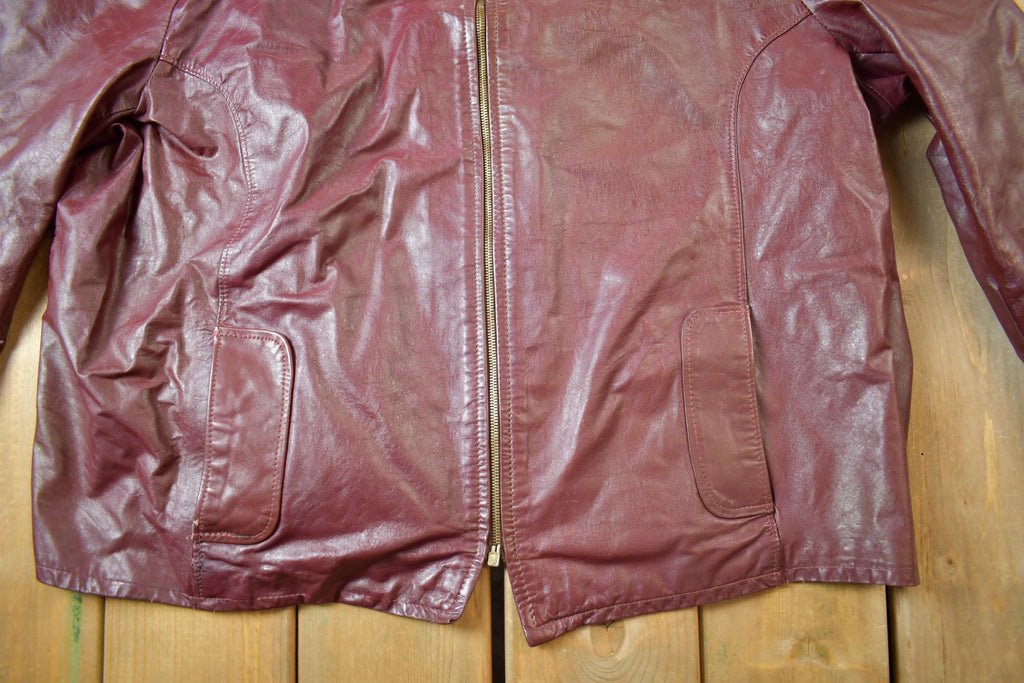 Vintage 1960s Jean Pierre Faded Leather Jacket Made In Argentina