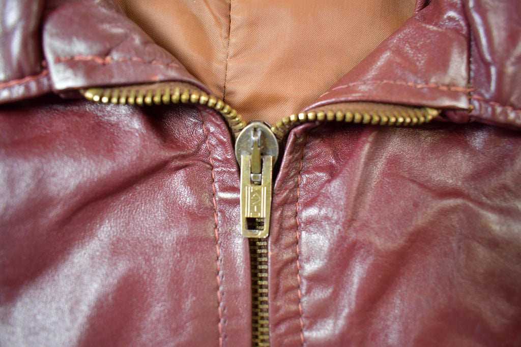 Vintage 1960s Jean Pierre Faded Leather Jacket Made In Argentina