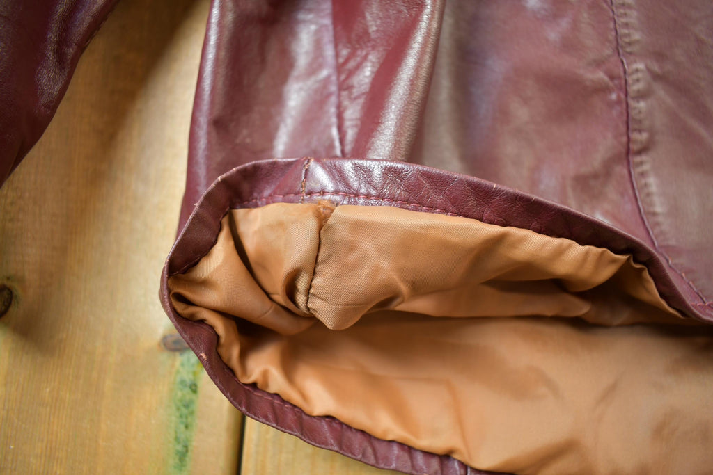 Vintage 1960s Jean Pierre Faded Leather Jacket Made In Argentina