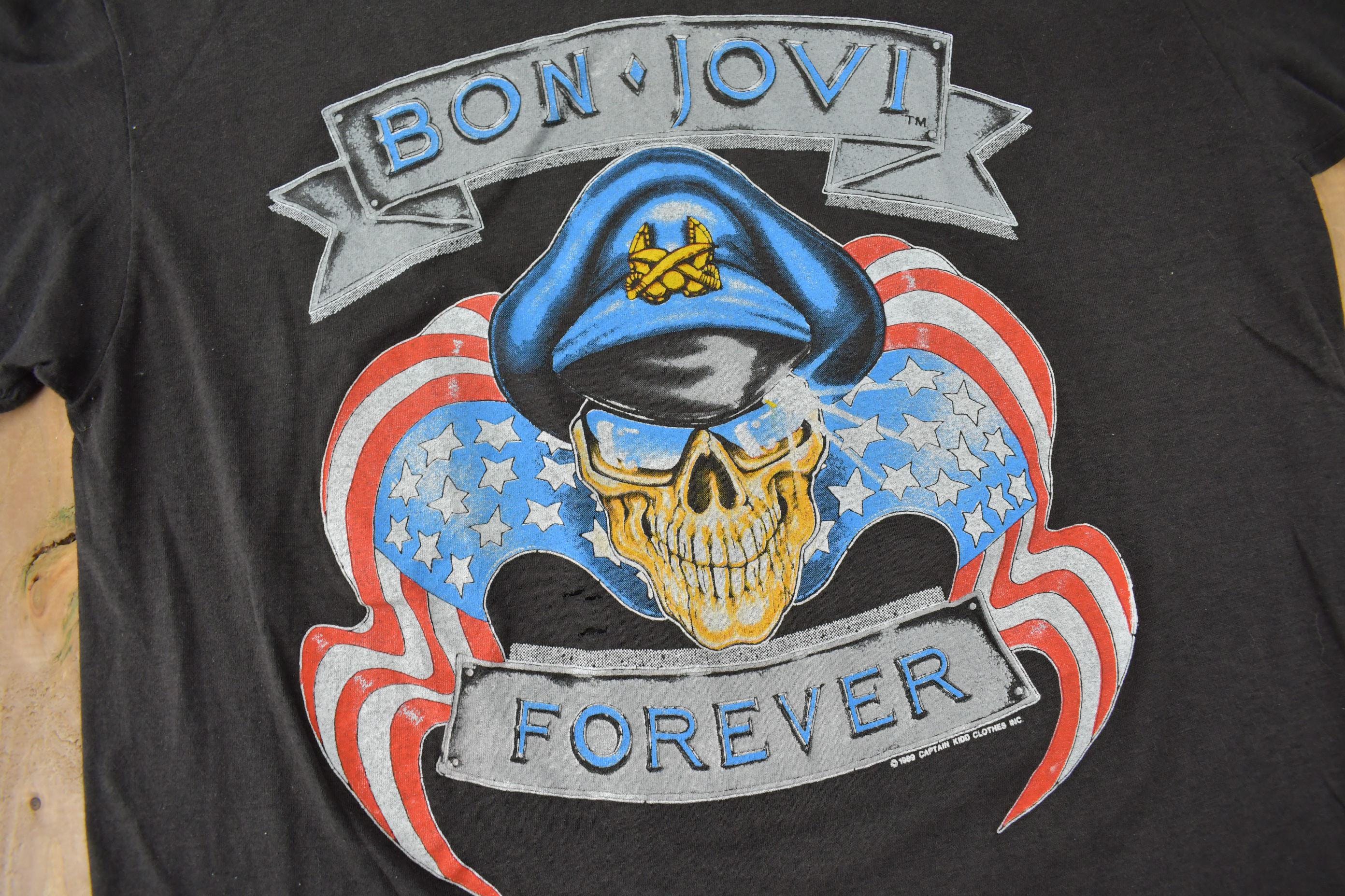 Vintage 1989 Bon Jovi Forever The Brotherhood Tour Band T-shirt