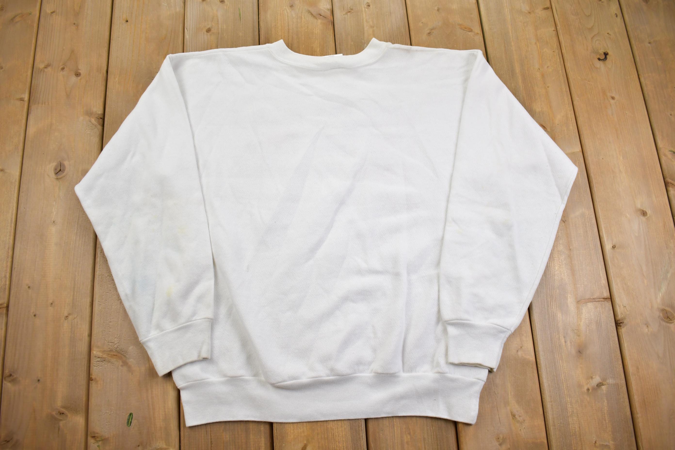 Vintage 1990s " Help I am on the Phone" Comedy Crewneck Sweatshirt Made In USA