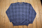 Vintage 1990s Liberty Sweaters Knit Crewneck Sweater Made in USA - XL