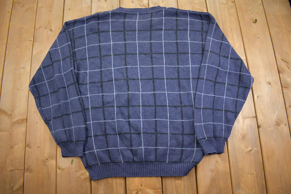 Vintage 1990s Liberty Sweaters Knit Crewneck Sweater Made in USA - XL