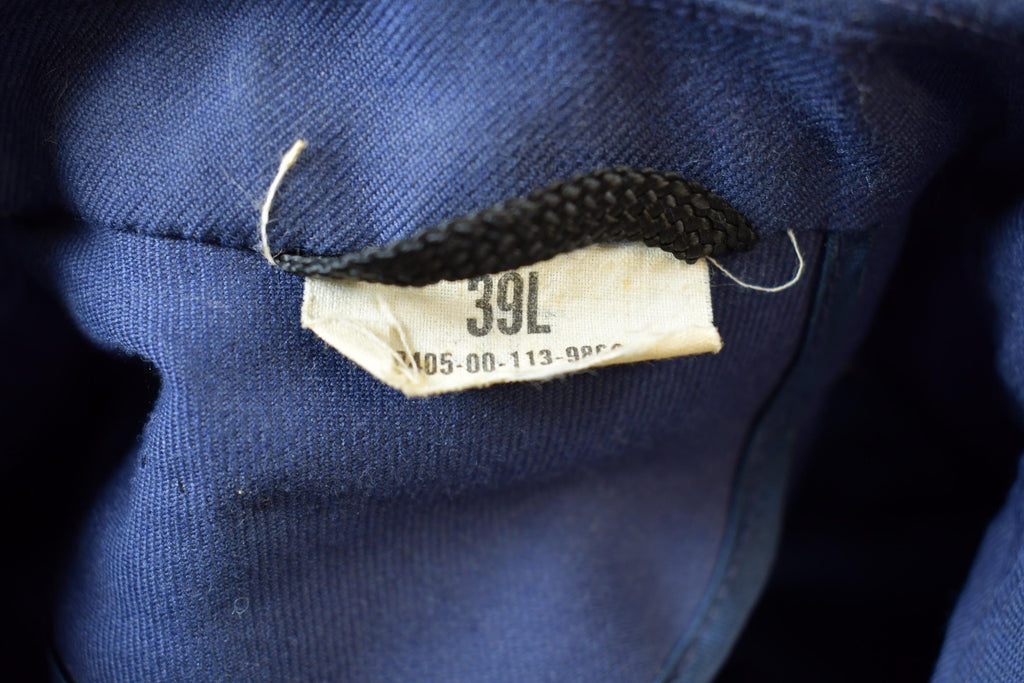 Vintage 1940s US Military Navy Sailor Officer Long Trench Coat