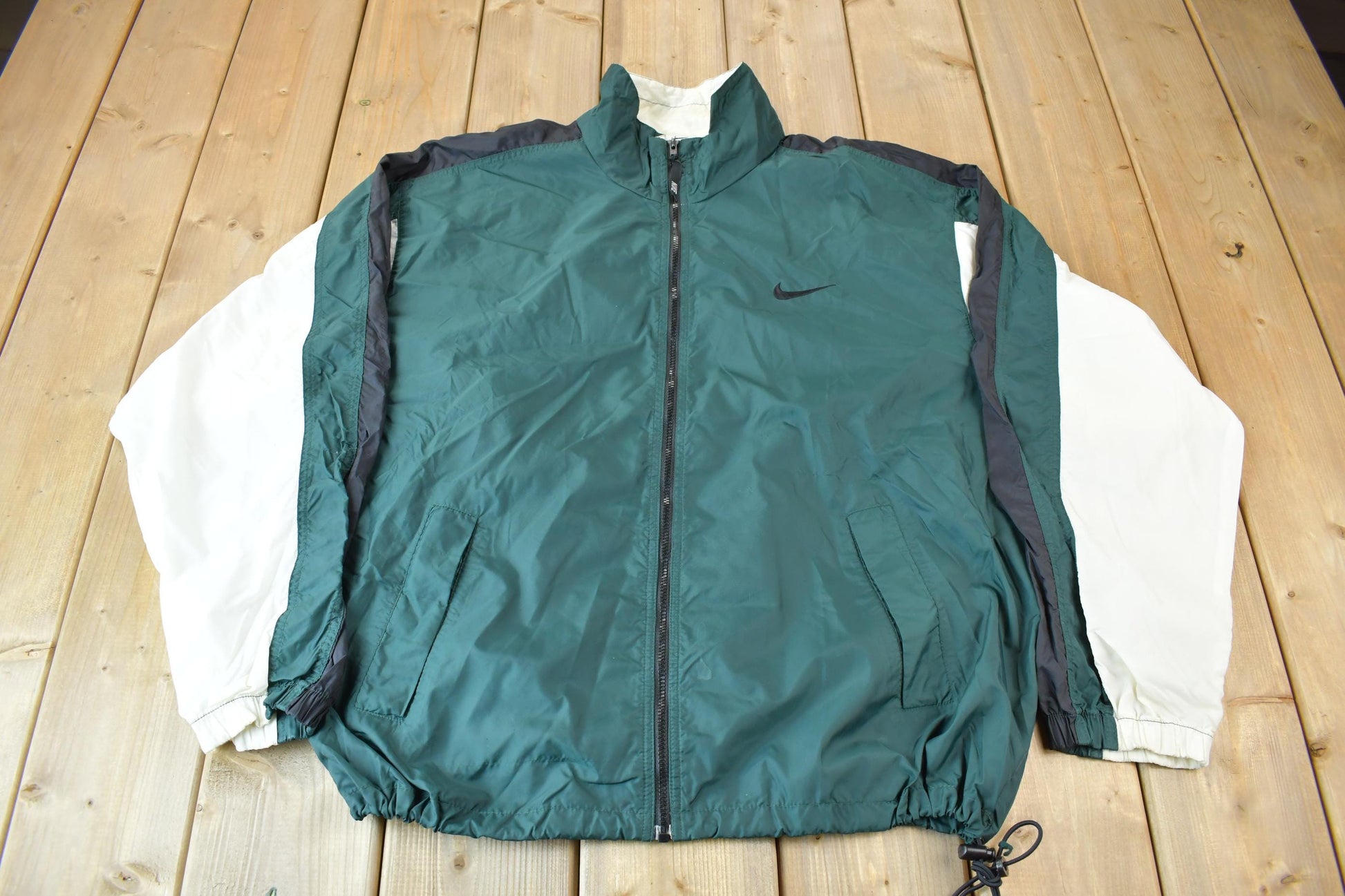 Vintage 1990s Nike Mini Swoosh Color Block Windbreaker Jacket