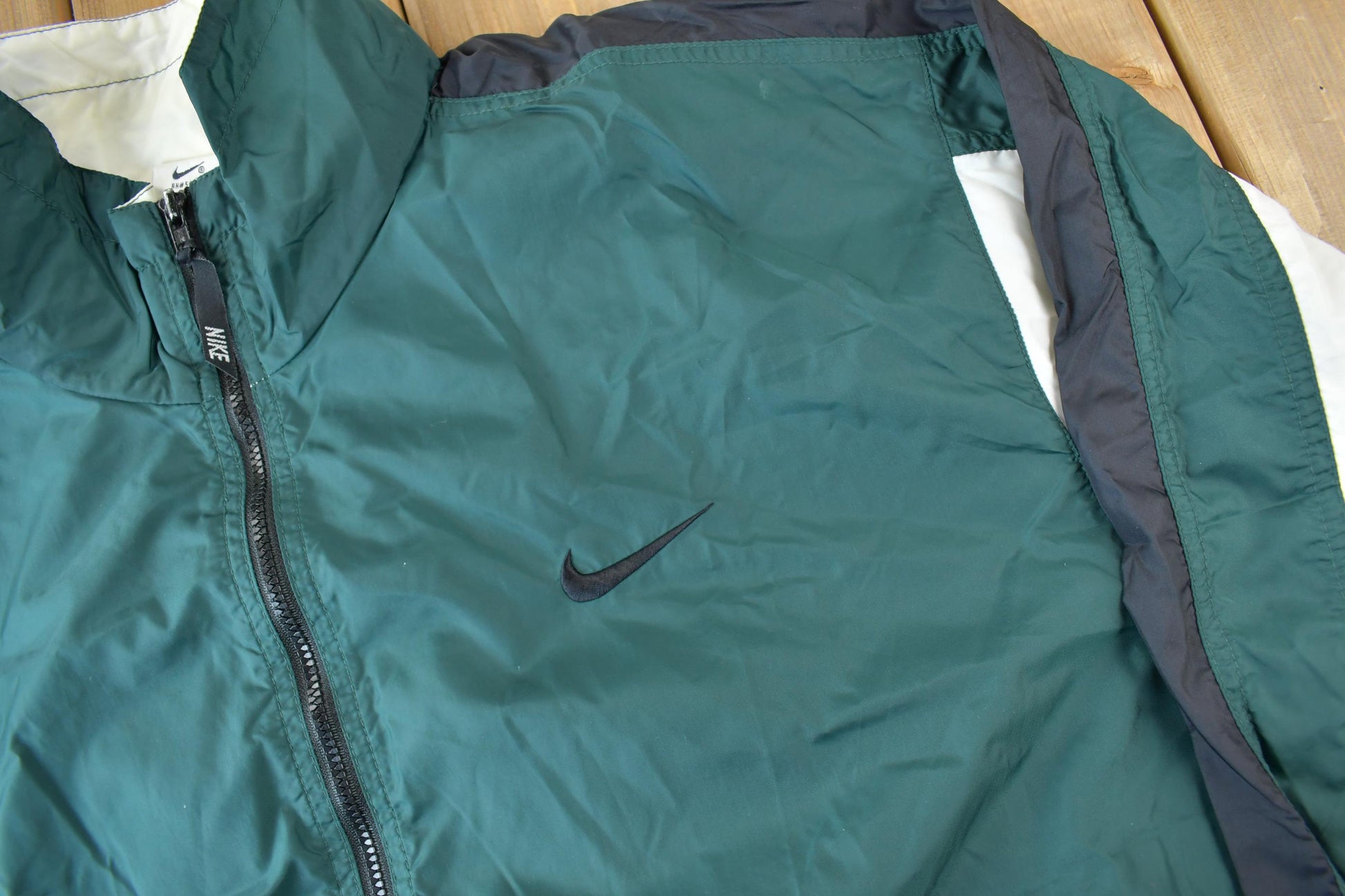 Vintage 1990s Nike Mini Swoosh Color Block Windbreaker Jacket