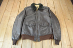 Vintage 1950s LL Bean Shearling Leather Flight Jacket