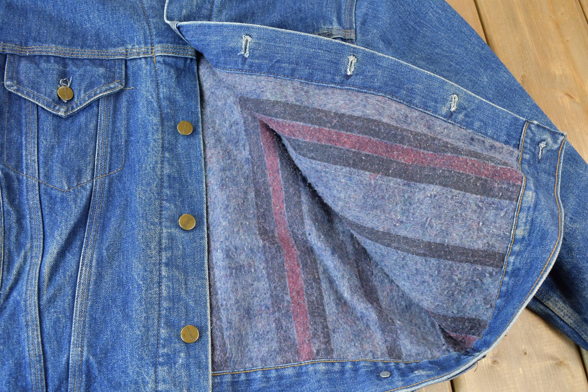 Vintage 1980s Carhartt Medium Wash Jean Jacket