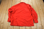 Vintage 1950s Boy Scouts Of America Red Wool Button Up Shirt