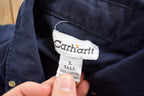 Vintage 1980s Carhartt Heavy Button Embroidered Up Shirt