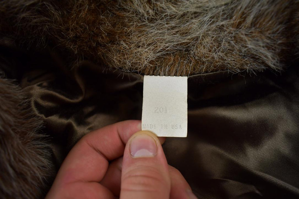 Vintage 1970s Bedtime Fashions Faux Mink Fur Coat Made In USA