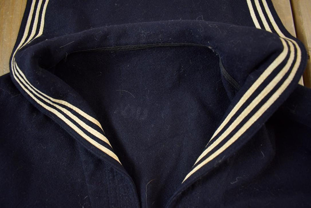 Vintage 1940s US Navy Wool WW2 Pull Over Marine Unifrom Jacket