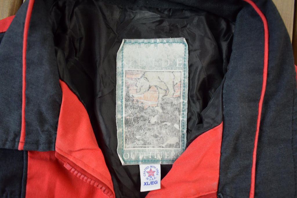 Vintage 1980s Workwear Bomber Jacket Aztec Print - XL - Made in USA