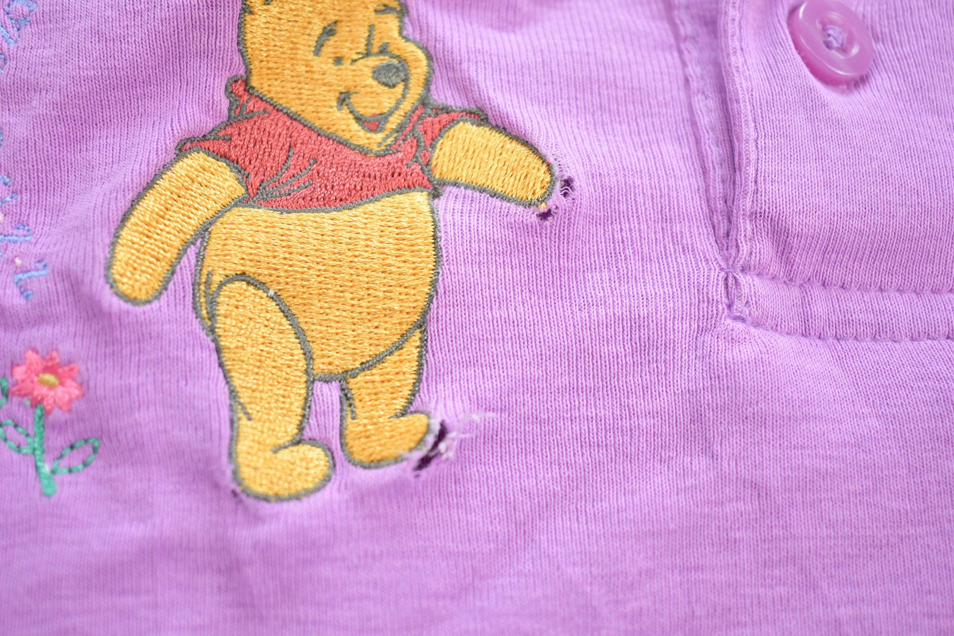 Vintage Y2K Disney Winnie The Pooh Embroidered Henley T-Shirt